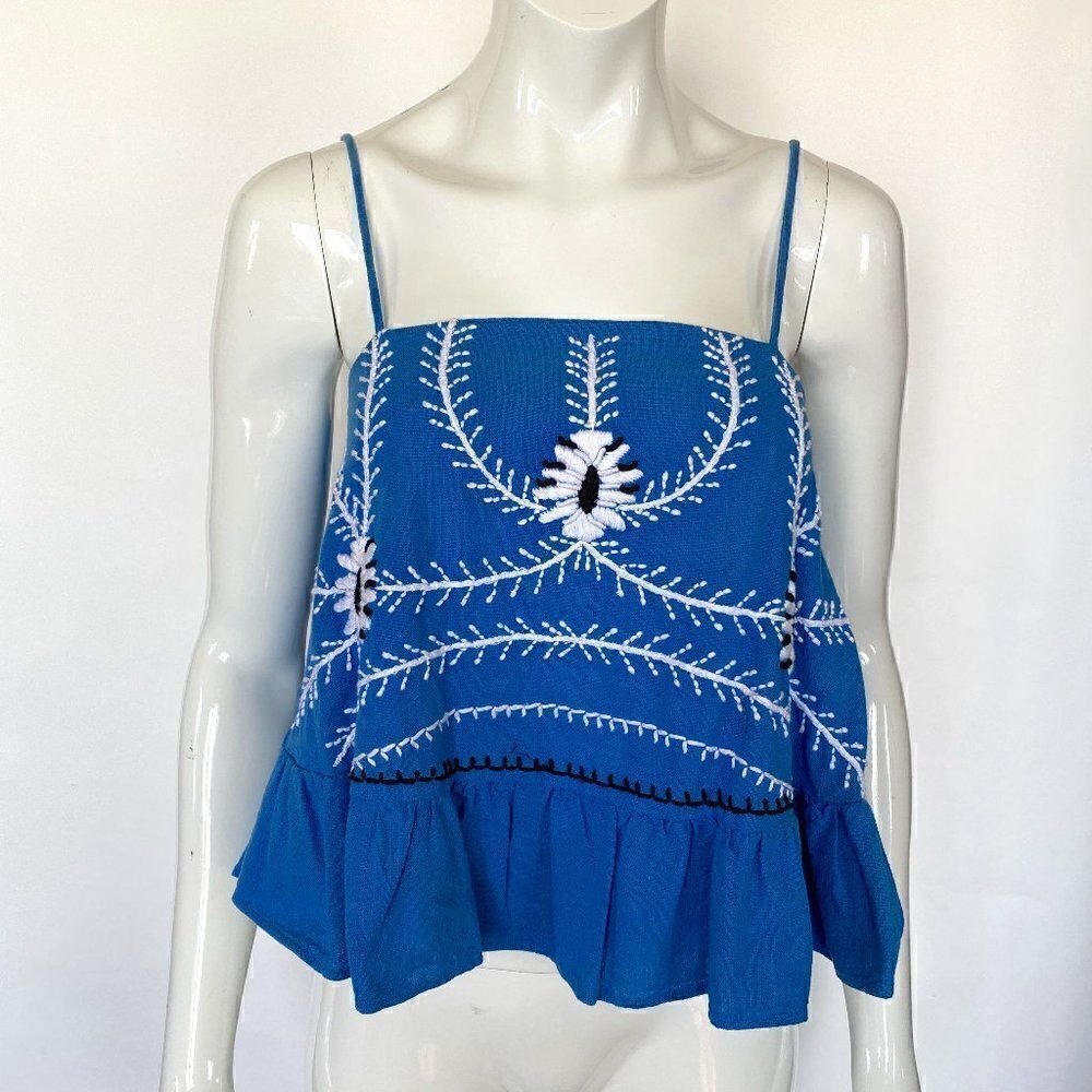 Piper by Townsen Embroidered Ruffle Top